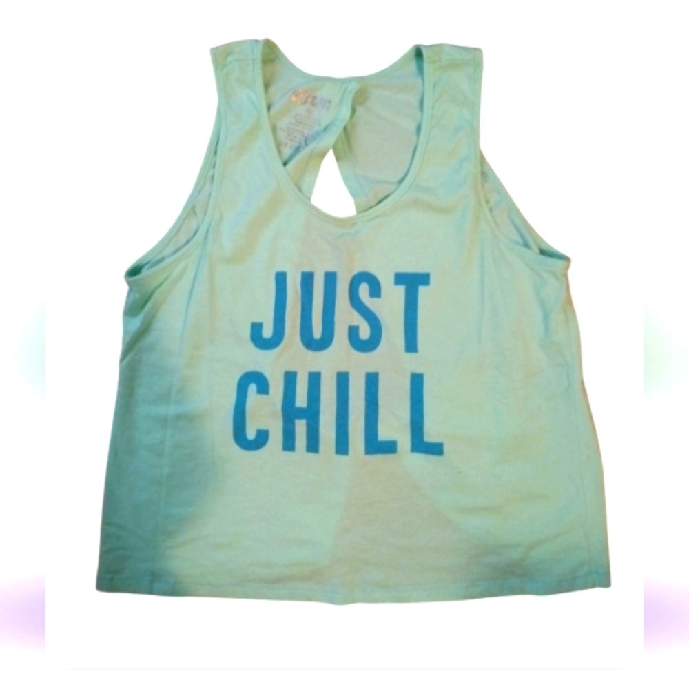 8 Series 8 Juniors Aqua Blue Open Back Tank Top